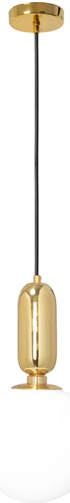 Toolight Toolight, Kovová stropná lampa sklenená APP474-1CP, zlatá, OSW-00606