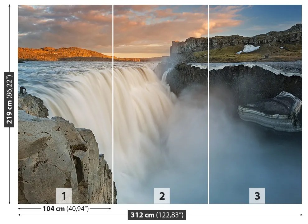 Fototapeta Vliesová Vodopád dettifoss 208x146 cm