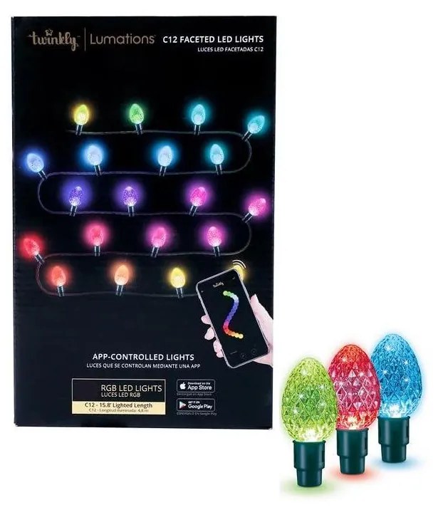 Twinkly Twinkly TWC9080STP-GEU - LED RGB Vonkajšia vianočná reťaz 80xLED 26,5 m IP44 Wi-Fi TW0045