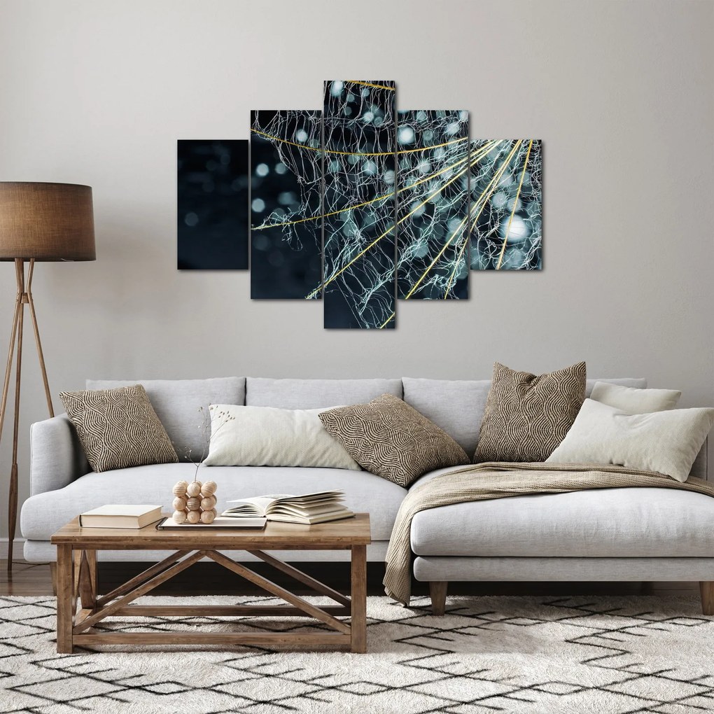 Obraz -Kvet s pavučinou (150x105 cm)