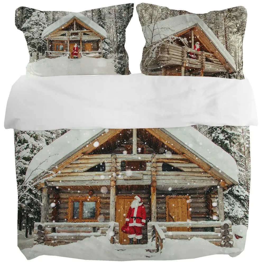 Gipetex Natural Dream 3D talianská obliečka 100% bavlna Santa - 140x220 / 70x90 cm