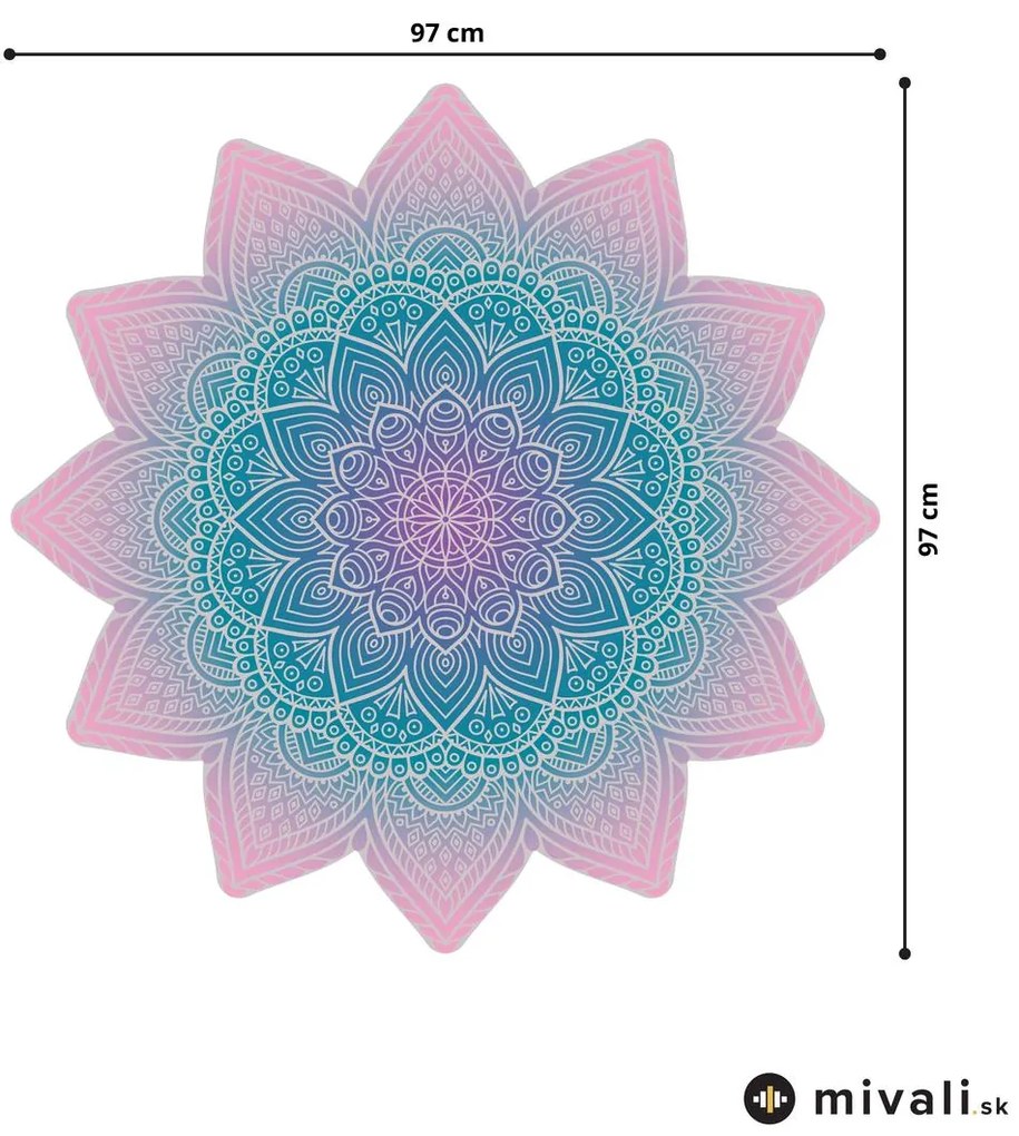 Samolepky na stenu - Mandala ružovo-modrá