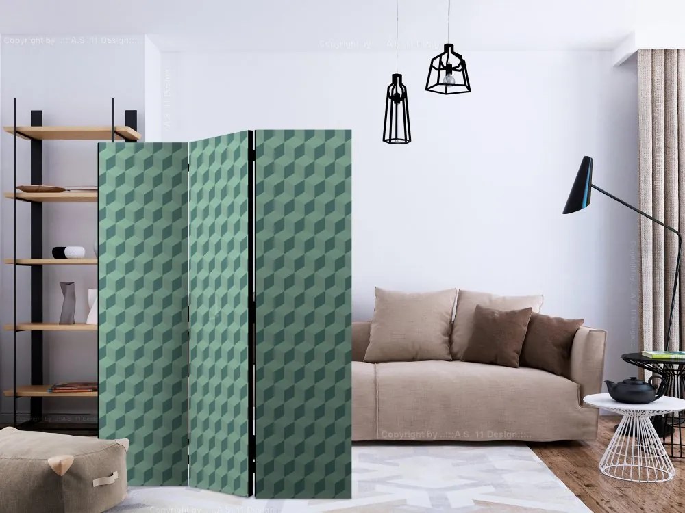 Artgeist Paraván - Monochromatic cubes [Room Dividers]