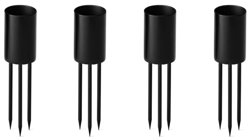 ester & erik Zapichovací svietnik na sviečku Black Medium– set 4 ks