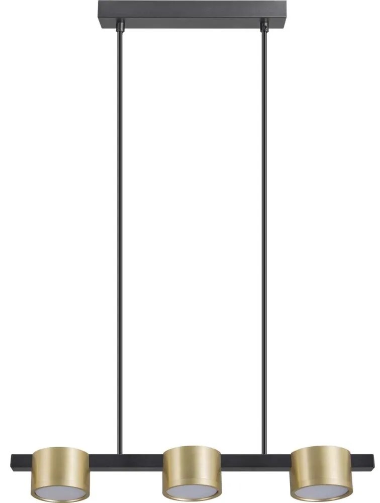 LED Luster na lanku MIRELLA 3xGX53/6W/230V zlatá/čierna