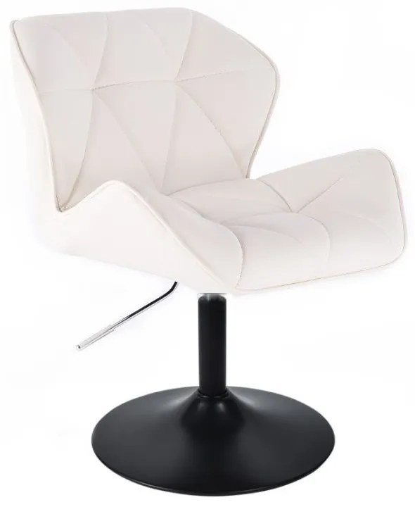 LuxuryForm DESIGN Stolička MILANO na čiernom tanieri - biela