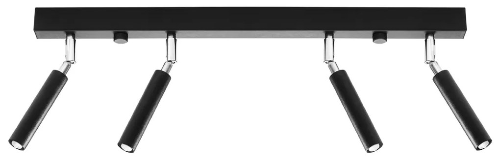 Bodové svietidlo Eyetech, 4x čierne kovové tienidlo, (možnosť polohovania)