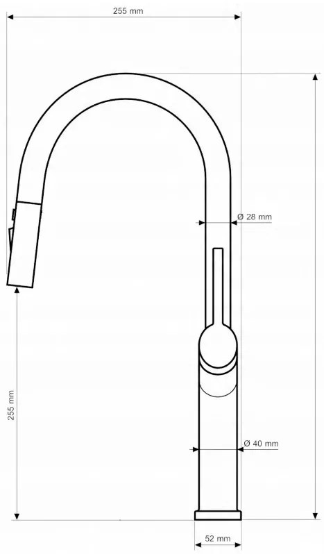 Gamma Round, vysoká drezová batéria h-559, chrómová, GMA-BRDP-CH