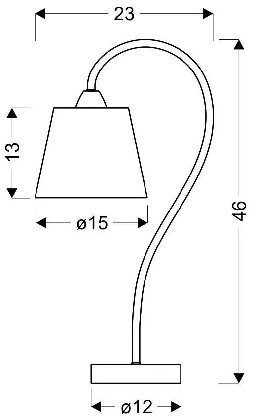 Candellux LUK Stolná lampa 1X40W E14 Chrome 41-70760