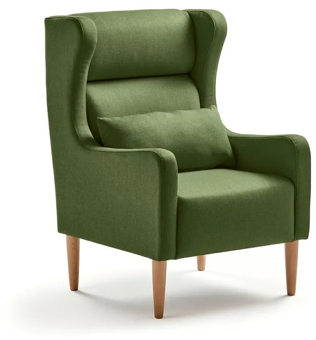 Kreslo LUCKY, látka Medley, machovo zelená