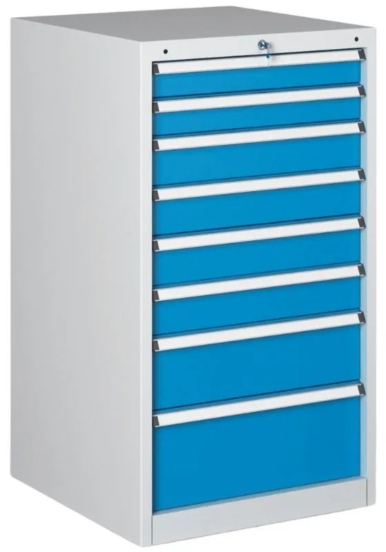 Dielenská zásuvková skriňa na náradie WL/BL, 8 zásuviek, 565 x 580 x 1000 mm