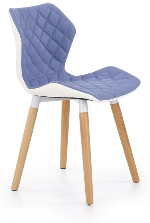 Halmar Jedálenská stolička K277, svetlo modrá/biela