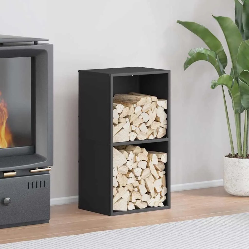 Regál na krbové drevo, 40x30x75 cm, za studena lisovaná oceľ 864191