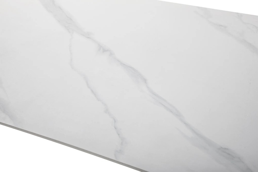 Noela Jedálenský stôl s keramickou doskou v dekore bieleho mramoru CERAMON 120