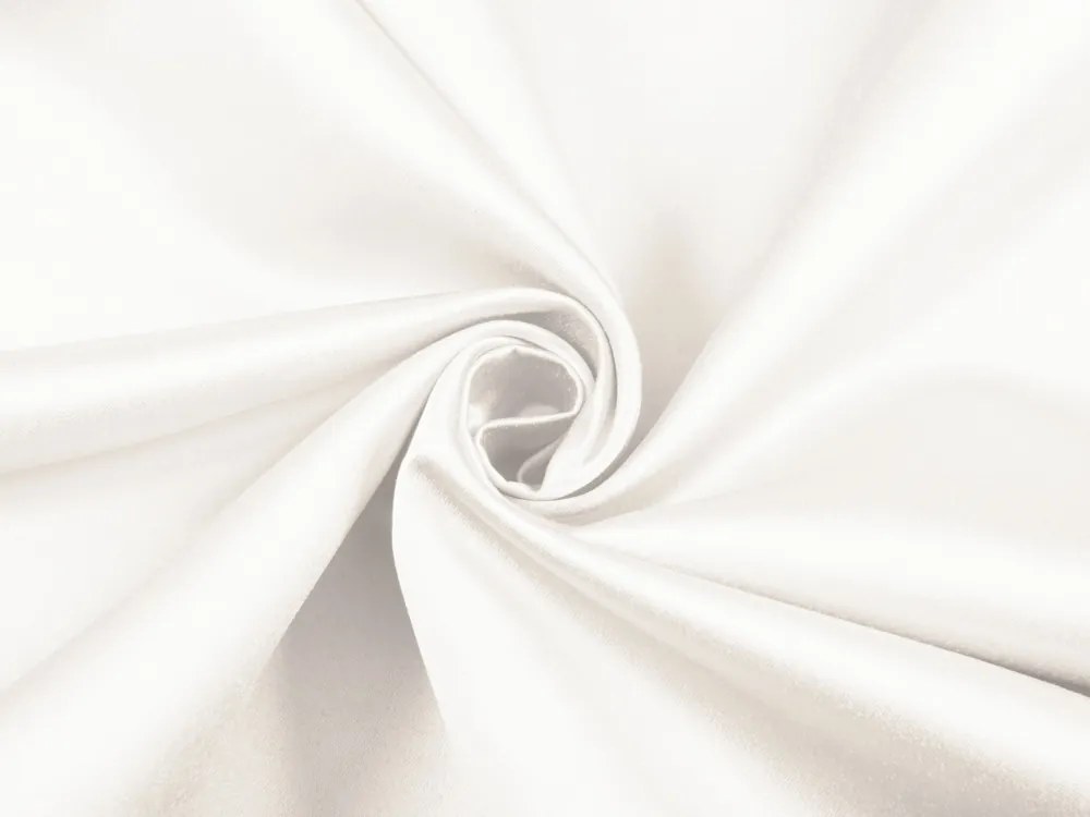 Biante Saténový behúň na stôl polyesterový Satén LUX-L052 Smotanovo biely 35x160 cm