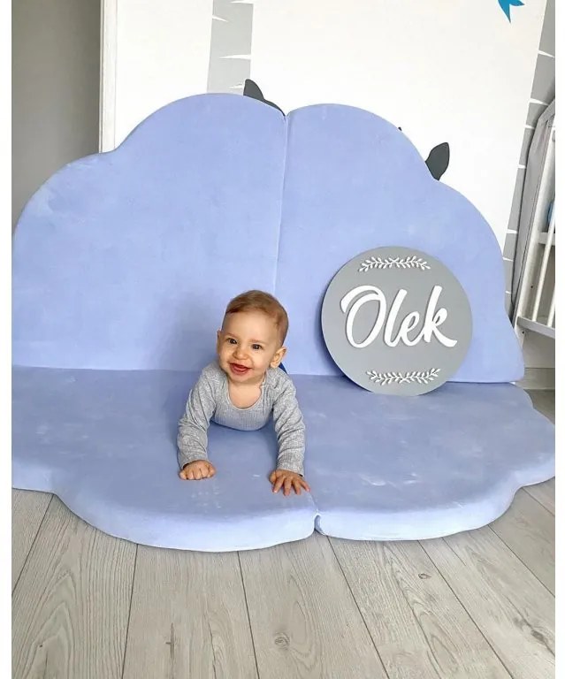 Penová hracia podložka mráčik: svetlosivá