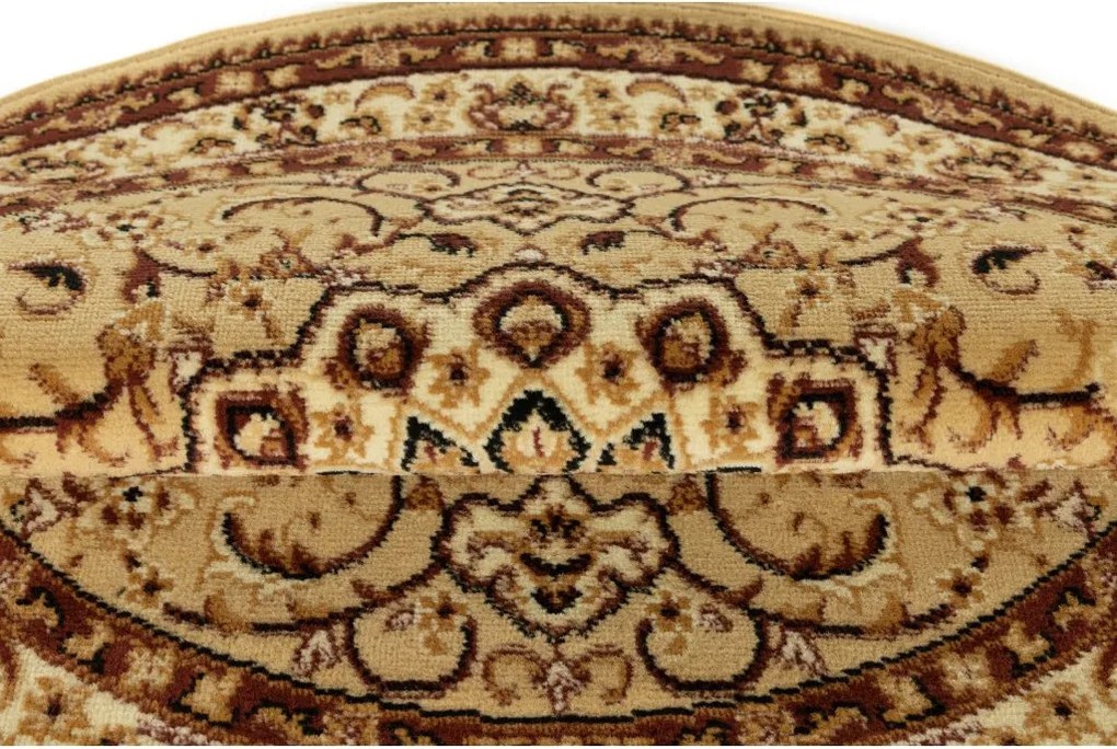 TA Koberec F740A SVETLO BÉŽOVÉ KOLESO ATLAS PP Rozmer: 140x140 cm