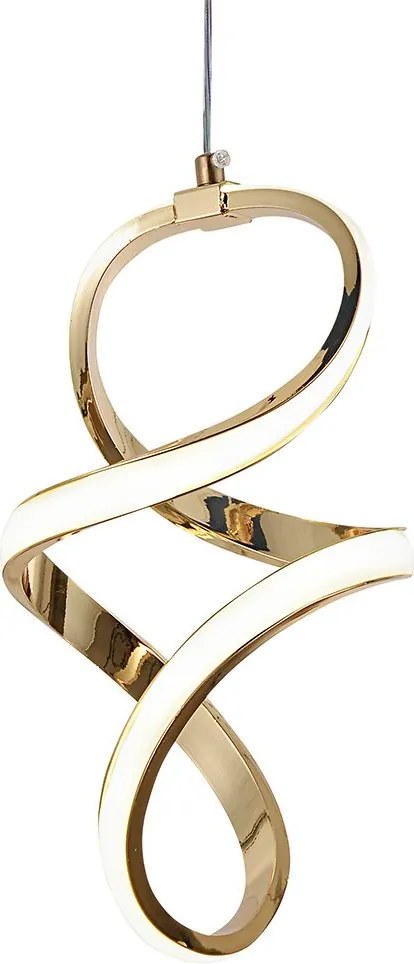 Toolight Toolight, LED závesné svietidlo 24W, 4000K, 4500lm, G074-1CP, zlatá, OSW-08662