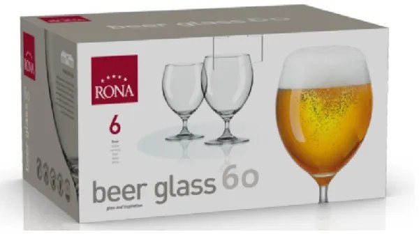 Rona Poháre na pivo UNIVERSAL 600 ml, 6 ks
