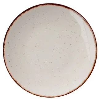 Jedálenská sada 24 ks béžová/hnedá/porcelán