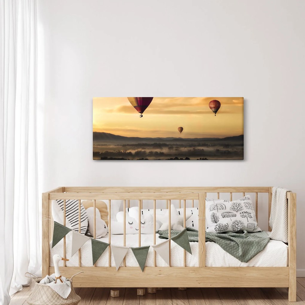 Obraz - lietajúce balóny (120x50 cm)