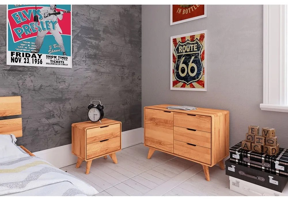 Nočný stolík z bukového dreva Greg - The Beds