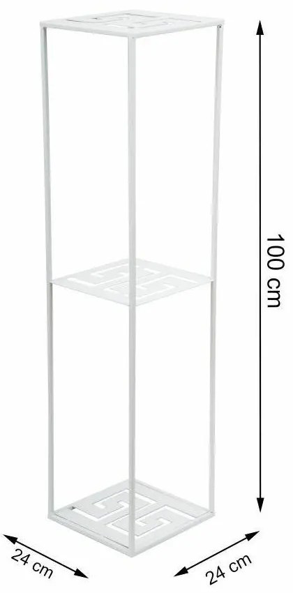STOJAN NA KVETINÁČ DOUBLE FRAME 100X24X24 CM BIELA