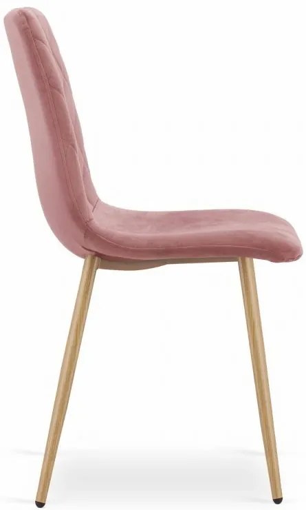 Kreslo TURIN - ružový zamat
