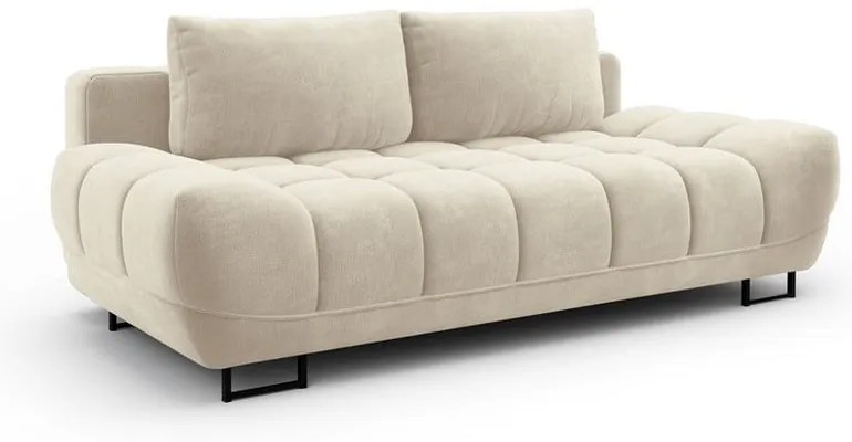 Béžová trojmiestna rozkladacia pohovka so zamatovým poťahom Windsor &amp; Co Sofas Cirrus