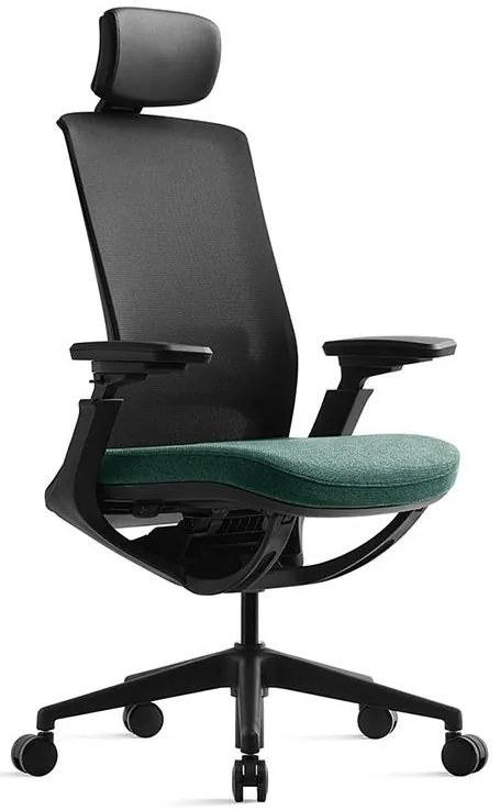 BESTUHL Kancelárska stolička ROLY BLACK zelená deep green