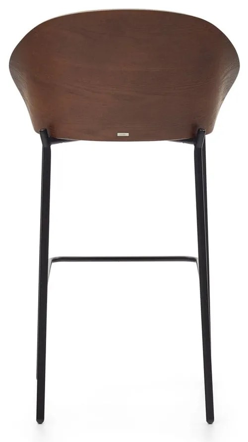 Hnedá/béžová barová stolička (výška sedadla 77 cm) Eamy – Kave Home