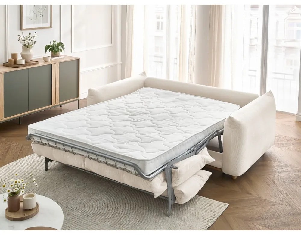 Krémová rozkladacia pohovka 234 cm Ernest – Bobochic Paris