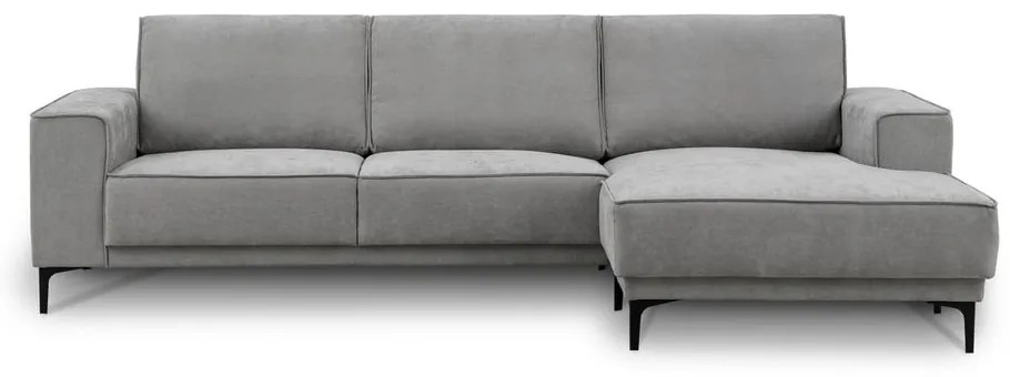 Sivá rohová pohovka (pravý roh/s leňoškou) Copenhagen – Scandic