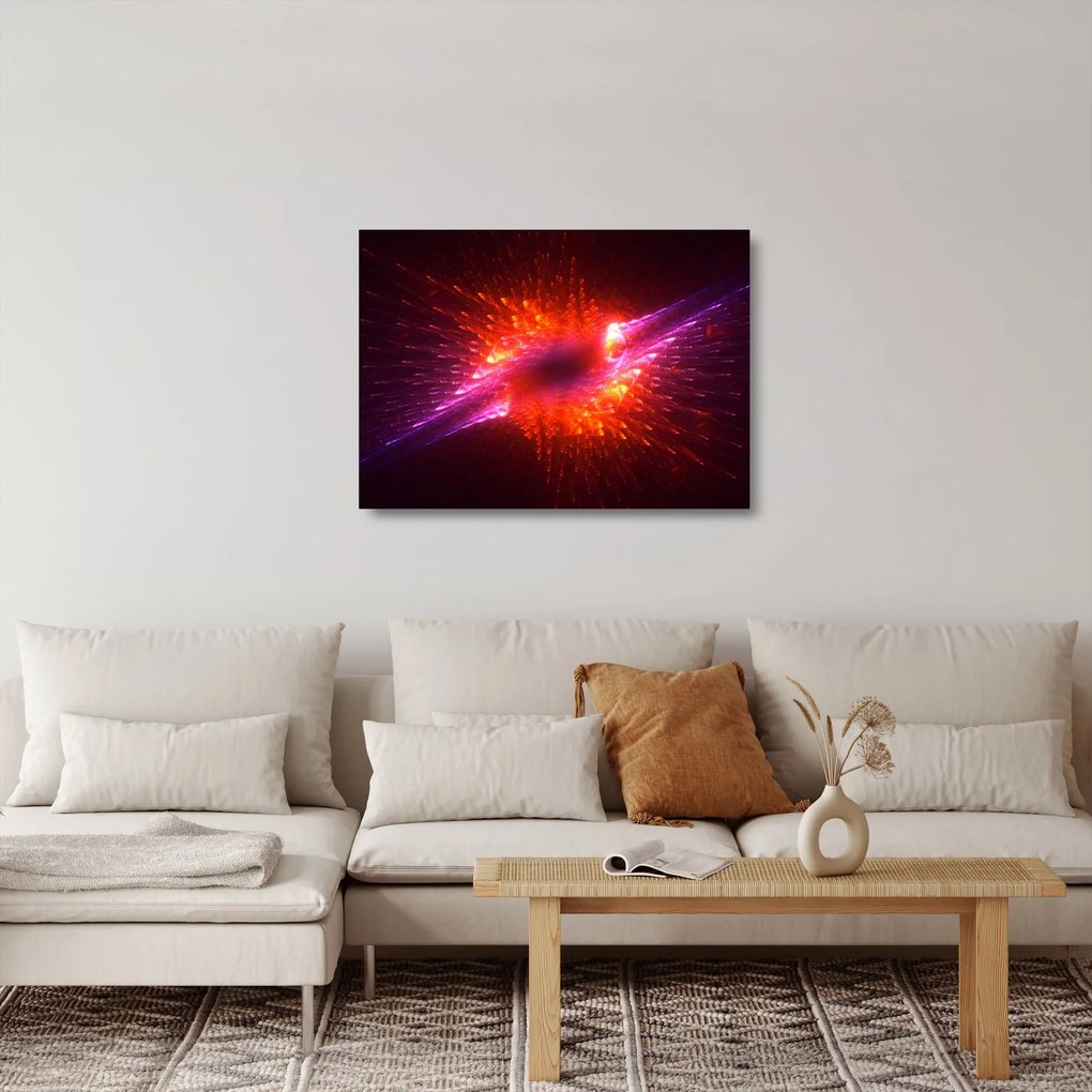 Sklenený obraz modernej tŕnistej abstrakcie (70x50 cm)