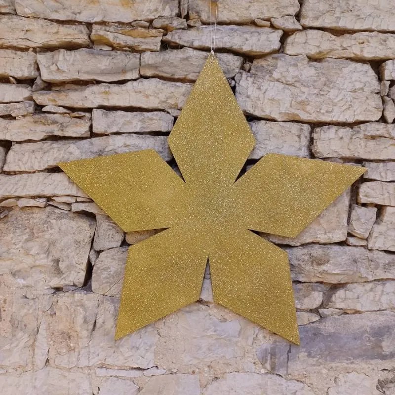DECOLED Zlatá hvězda, 2D, 80 cm