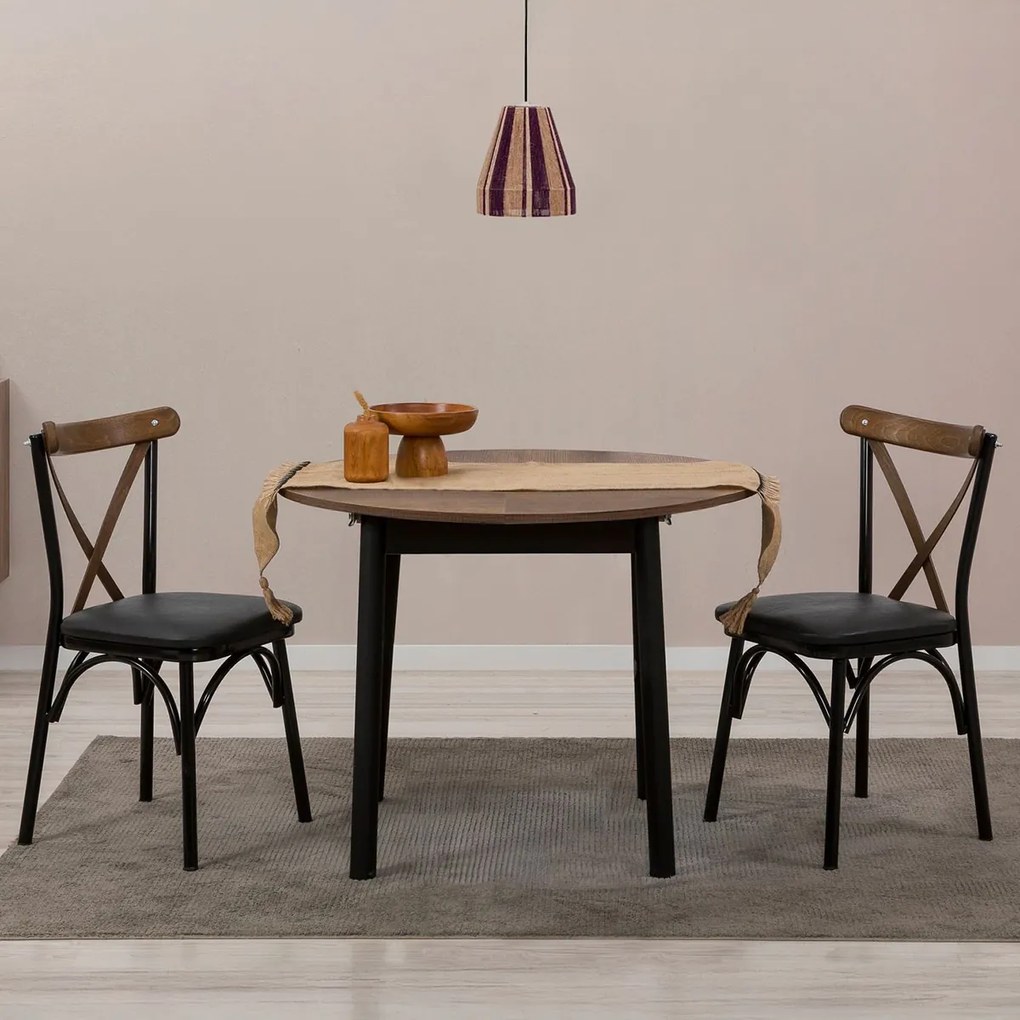 Jedálenský stôl Oliver Walnut Black