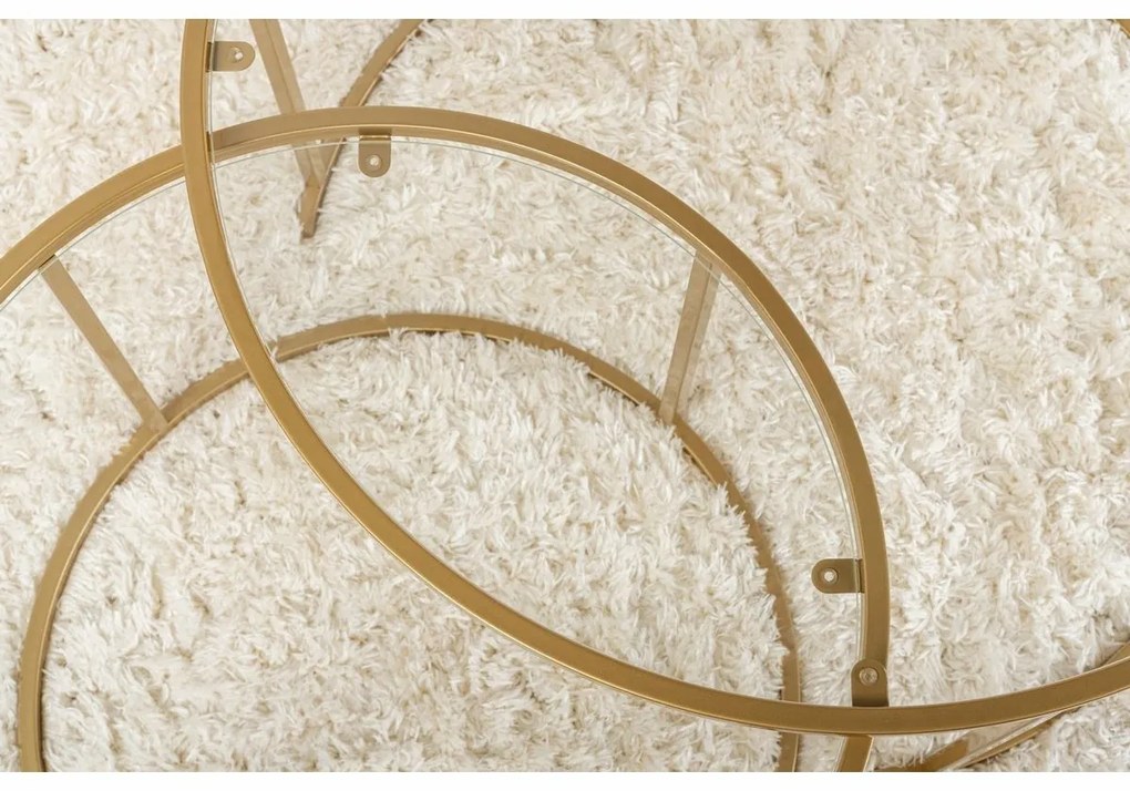 Súprava konferenčných stolíkov Aurum Gold 80 cm, 2 ks