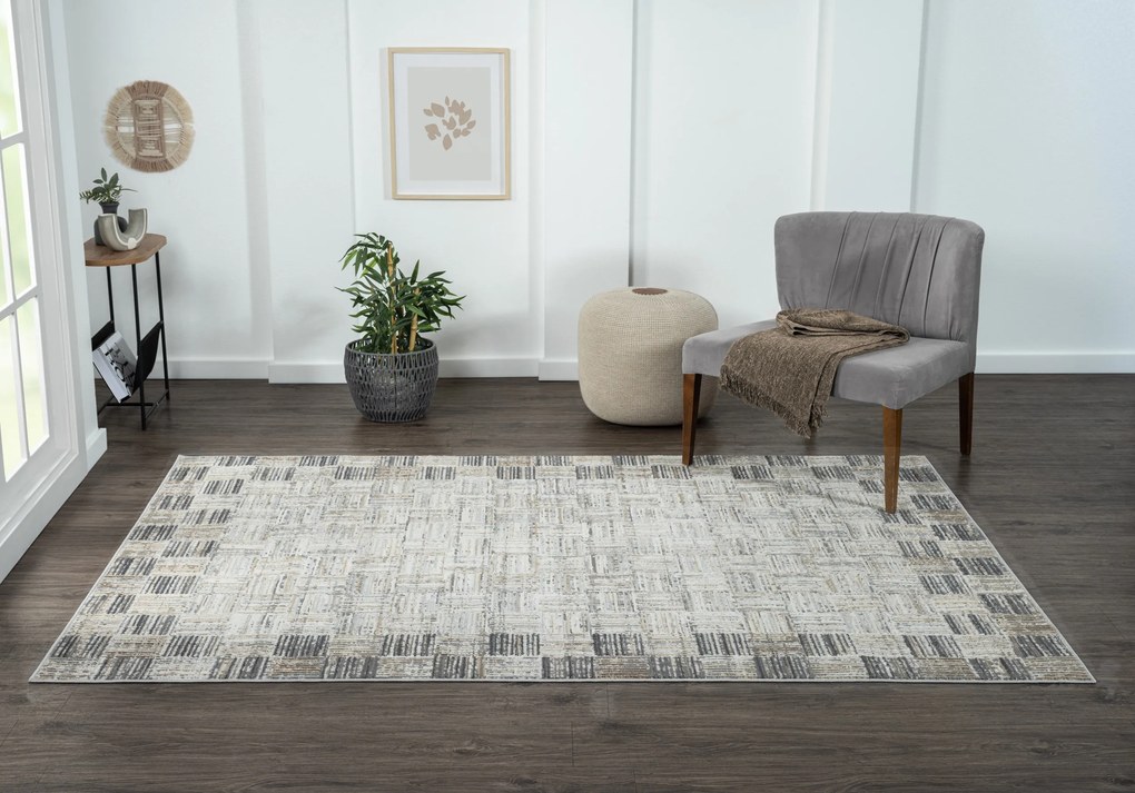 Kusový koberec My Mood creme, 200x290, šedá, chodba / predsieň, My Flair