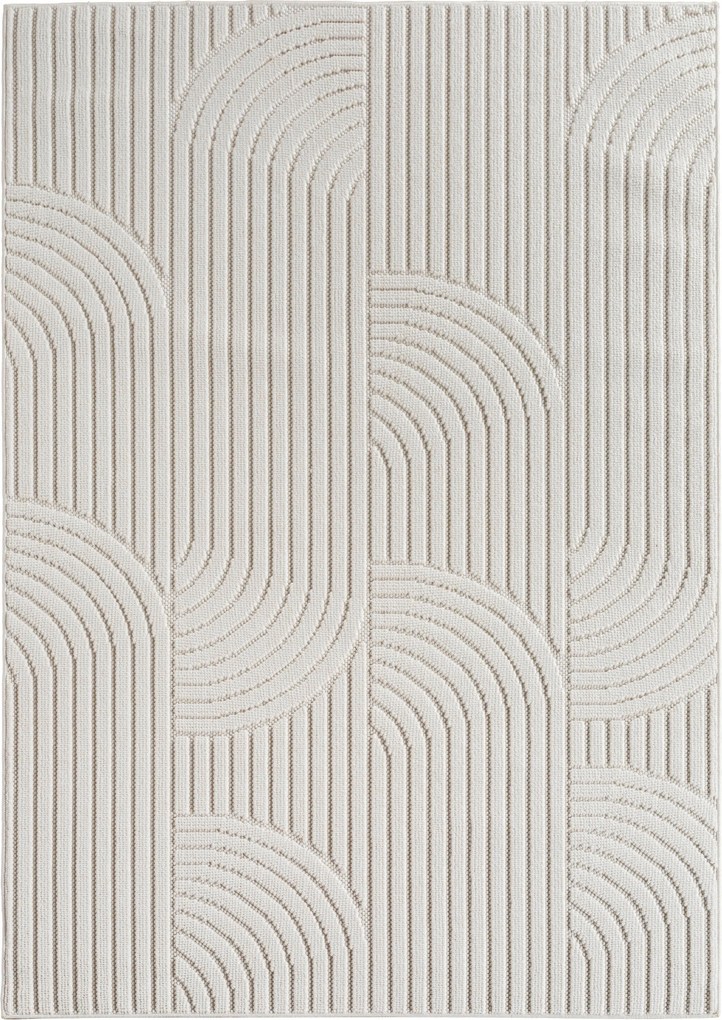 Ayyildiz, Kusový koberec Helix 2201 cream, 60x110, biela, chodba / predsieň