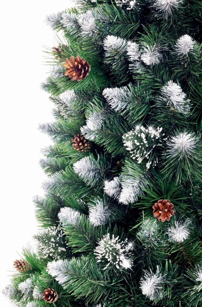 Vianočný stromček Borovica diamantová so striebornými trblietkami 120 cm