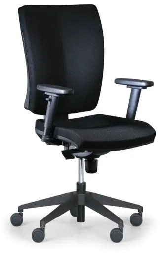 Antares Kancelárska stolička LEON PLUS, čierna, s podpierkami rúk