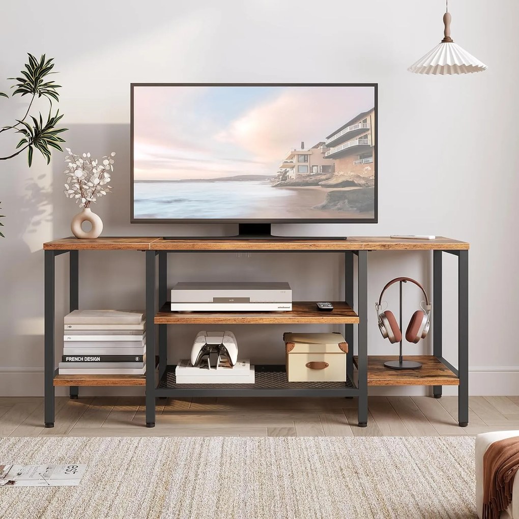 TV stolík Vasagle Werry 120 cm čierny/hnedý