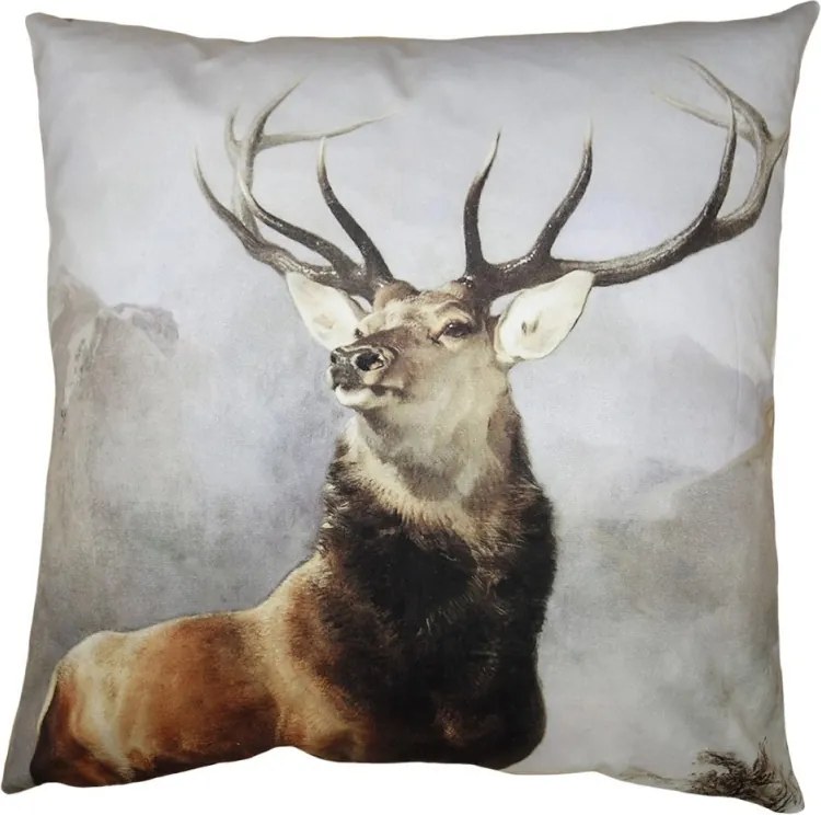 Zamatová obliečka na vankúš Jelen Deer - 45*45 cm