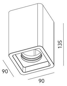 Stropné bodové svietidlo NAOS 1xGU10/35W/230V