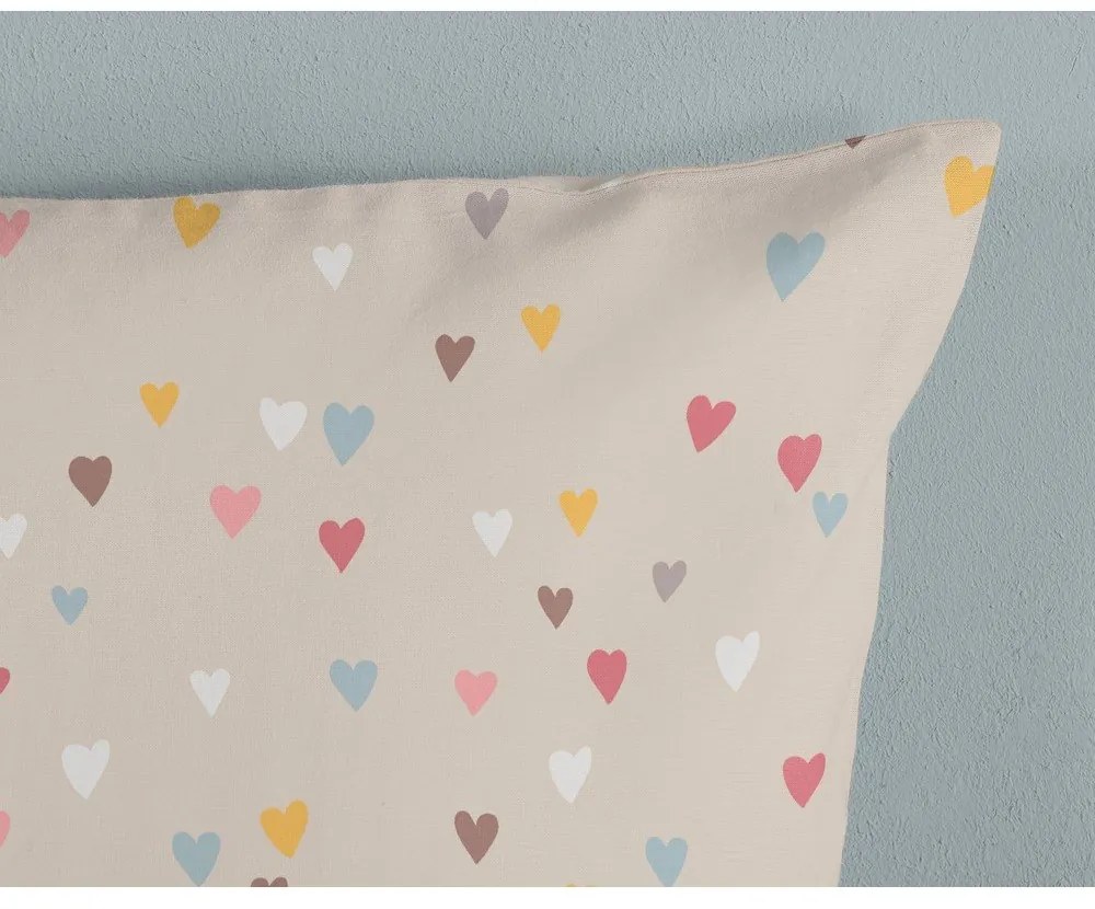 Hnedé/béžové bavlnené detské obliečky na jednolôžko 140x200 cm Hugs – Good Morning