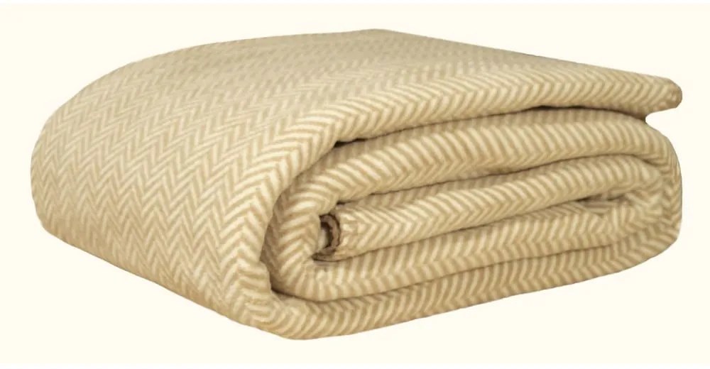 Béžovo-krémovobiela prikrývka na dvojlôžko 200x220 cm Twin - Oyo Concept