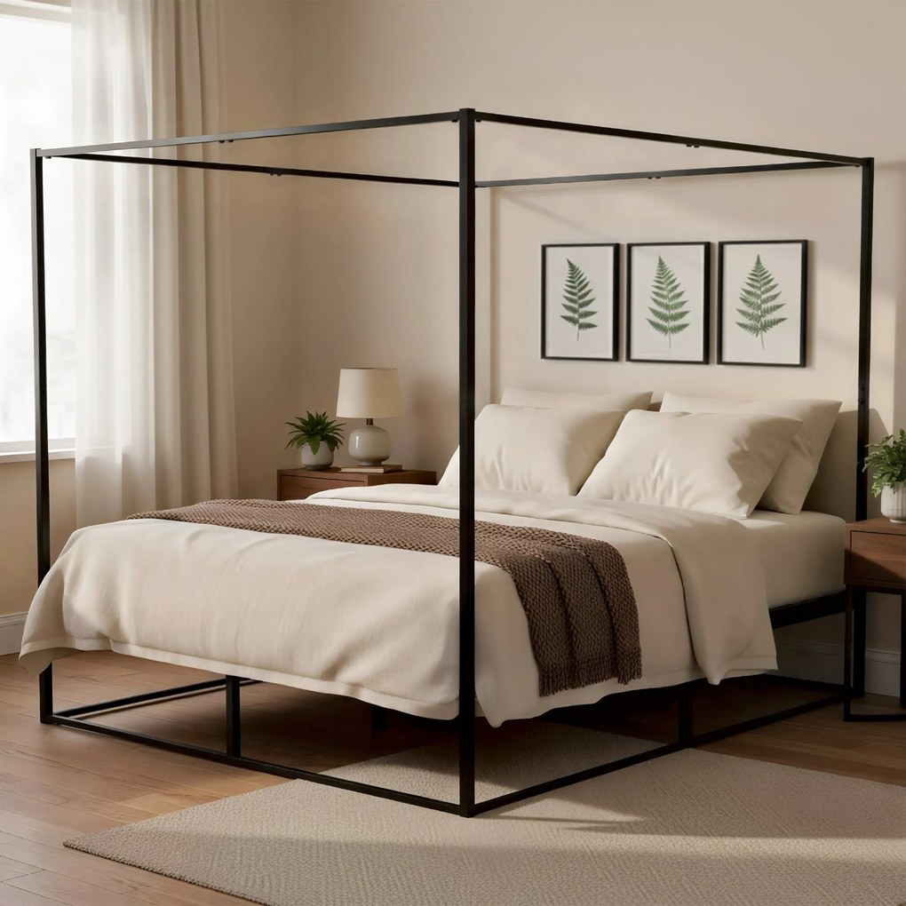 Posteľ Batoni 180x200 - čierna