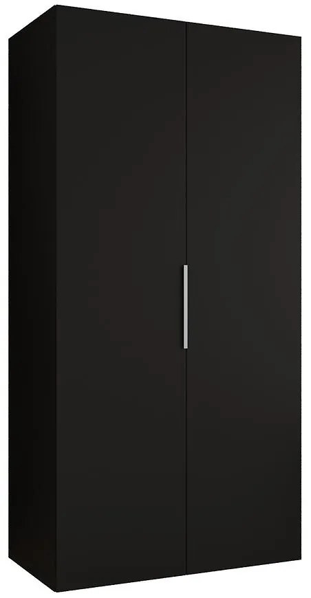 Skriňa Marbella I 100 čierna/strieborný