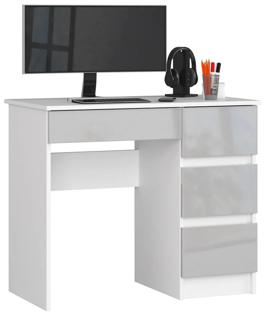 PC stolík Benicio II (biela + metalický lesk) (P). Akcia -22%. Vlastná spoľahlivá doprava až k Vám domov. 1069648