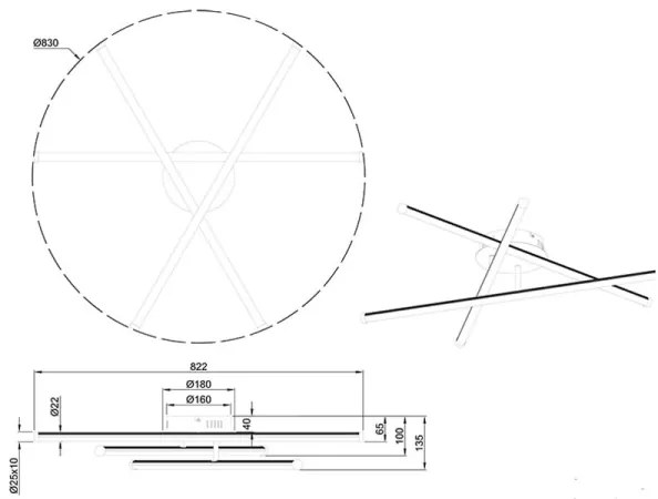 Trio - LED Stmievateľný prisadený luster SMARAGD 3xLED/8W/230V 3000-6000K